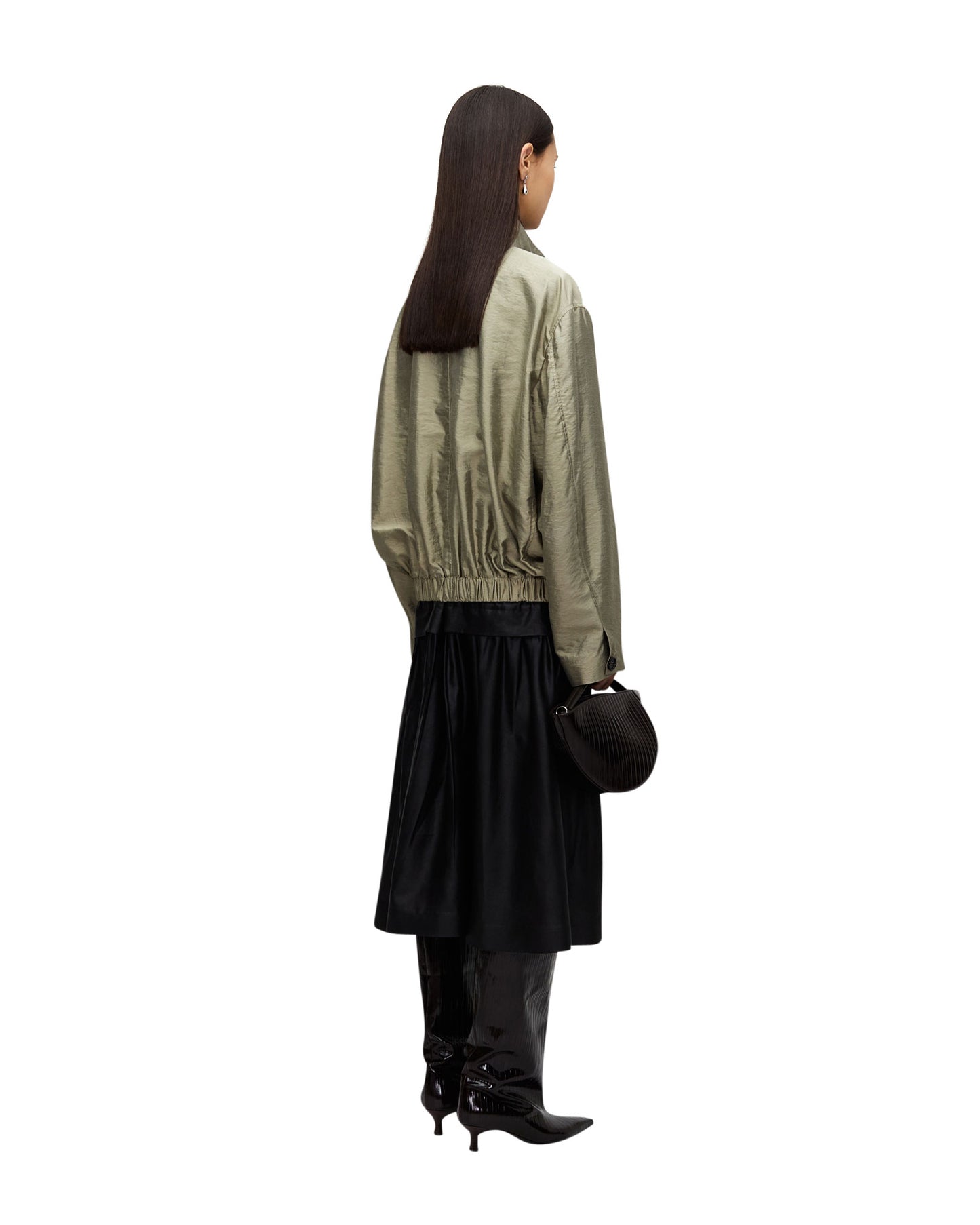 SILK BLEND BOMBER JACKET