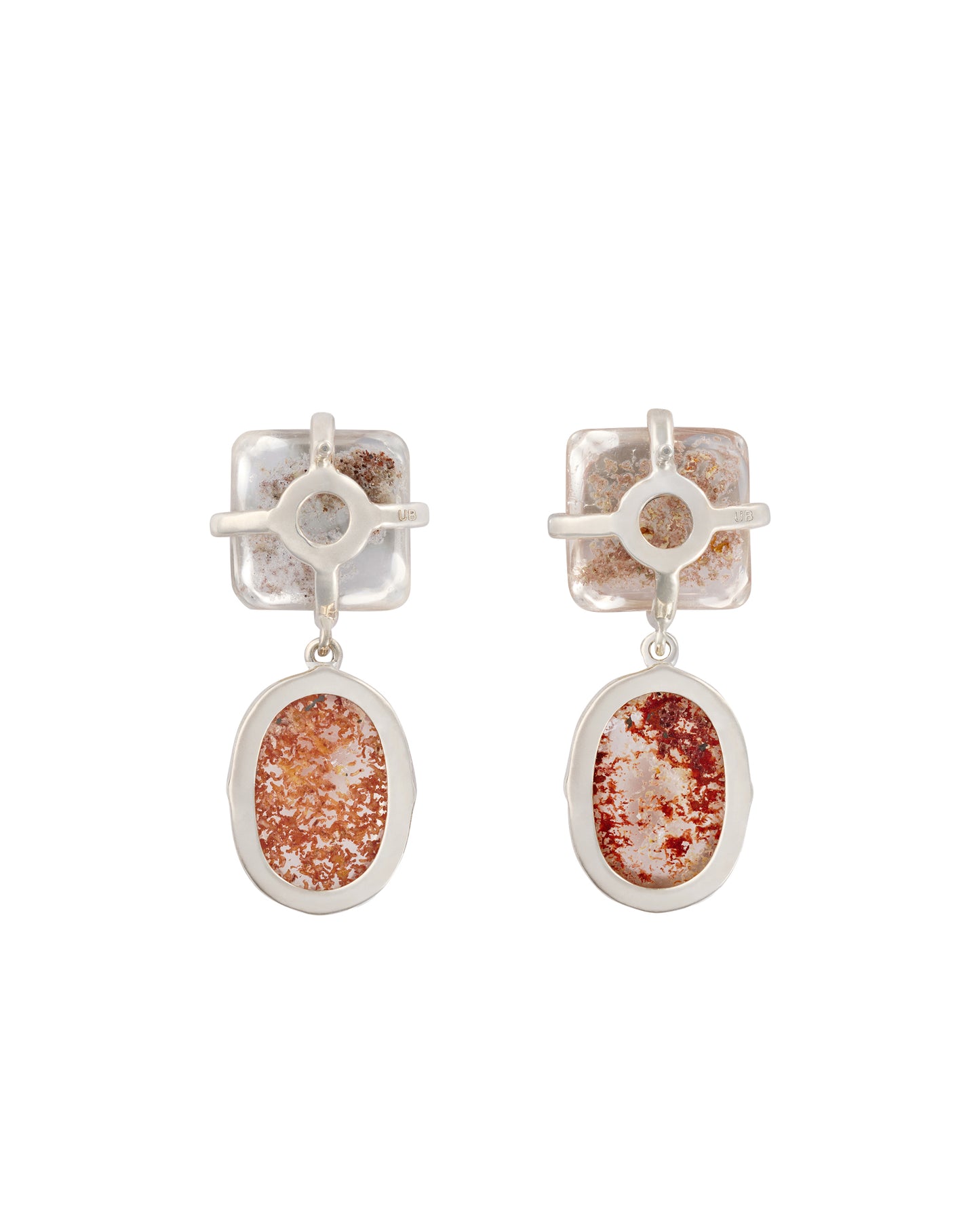 CIRCLE GARDEN QUARTZ DROP EARRINGS