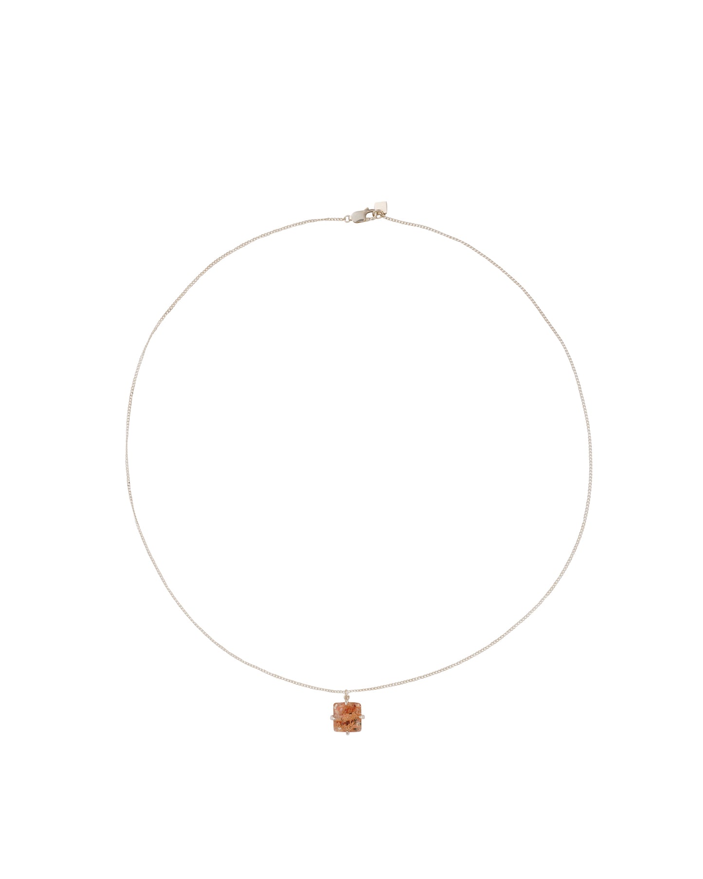 SQUARE GARDEN QUARTZ LONG NECKLACE