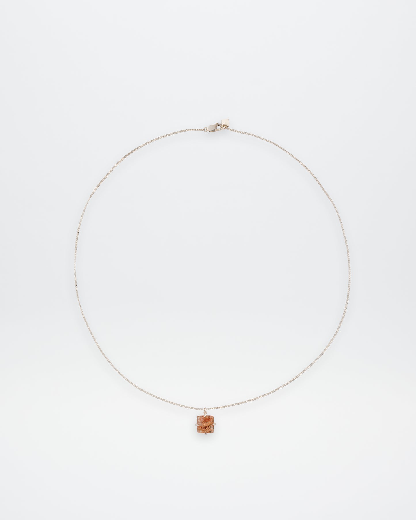 SQUARE GARDEN QUARTZ LONG NECKLACE