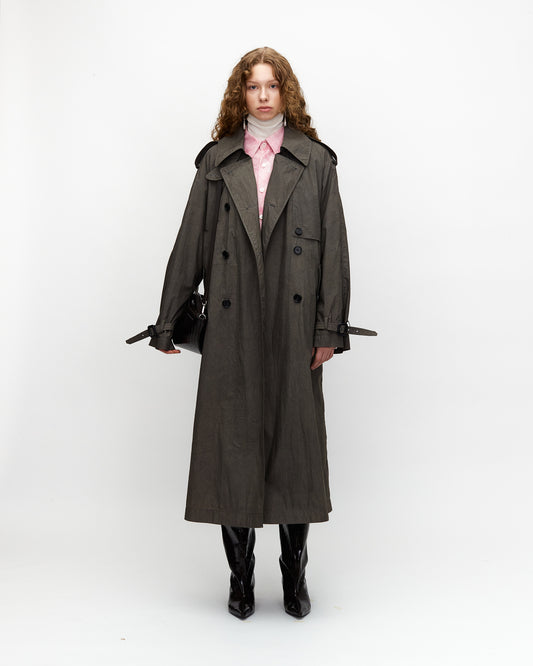 NATURAL DYED TRENCH COAT