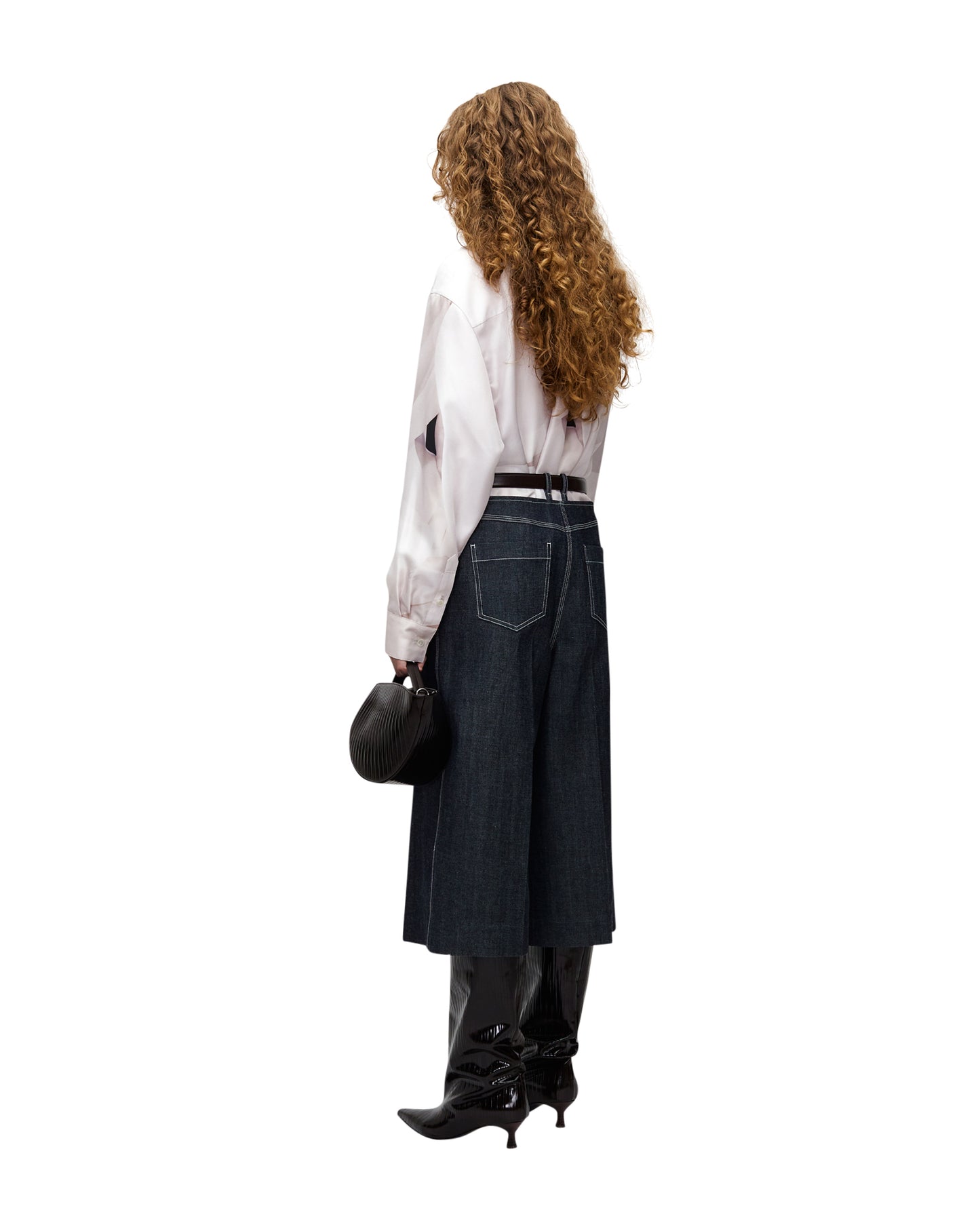 COTTON DENIM BERMUDA TROUSERS