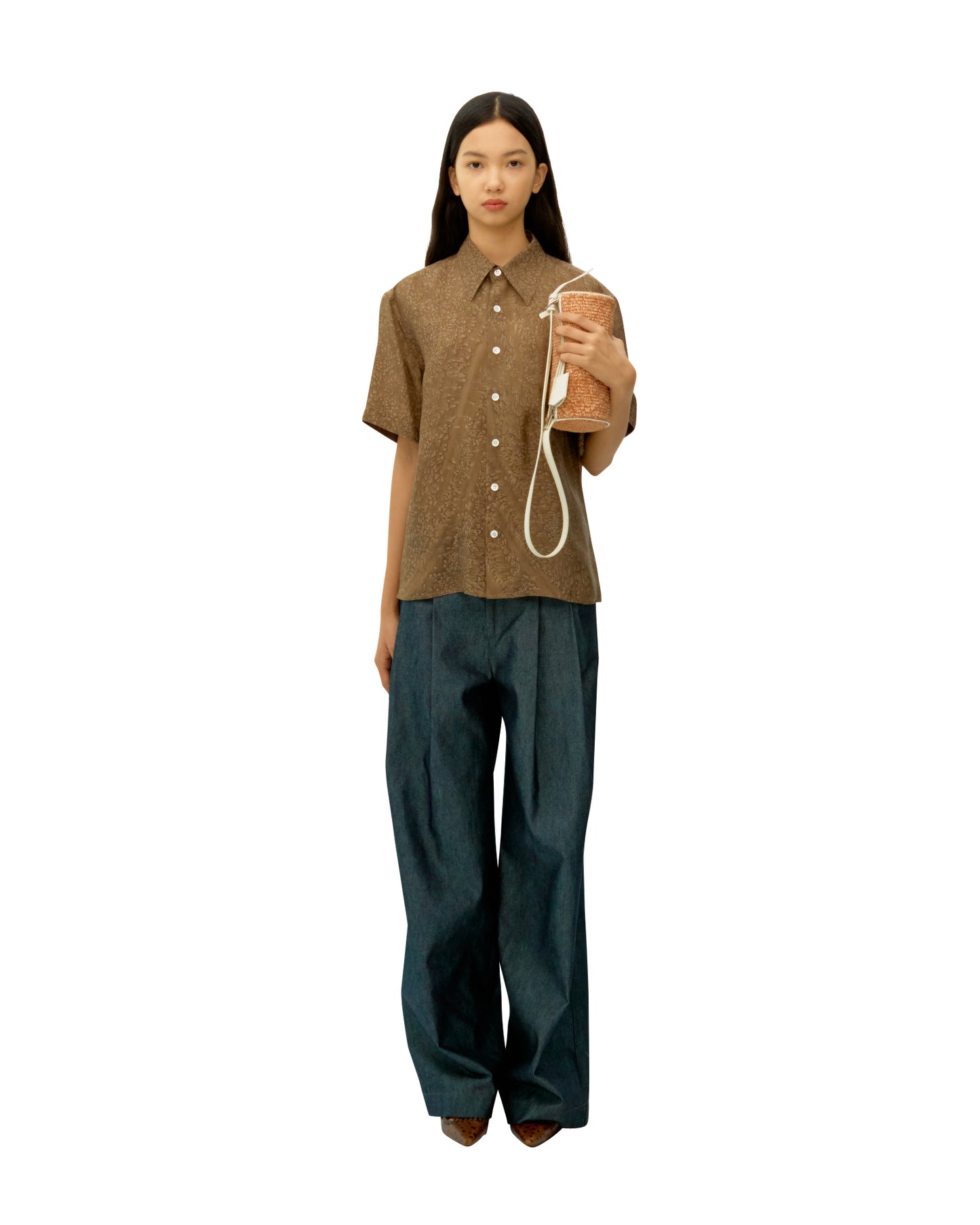 SALT DYED RAYON SHORT SLEEVE SHIRT