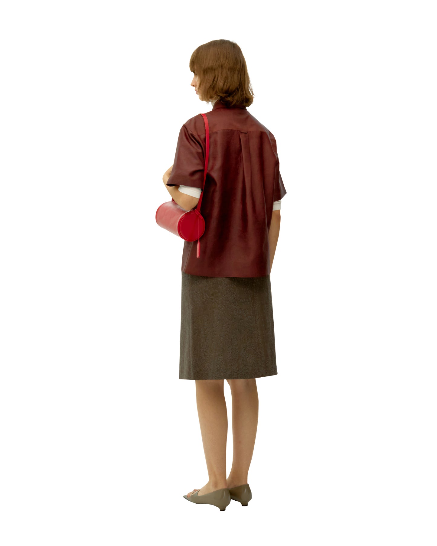 NATURAL DYED SILK SHORT SLEEVE SHIRT