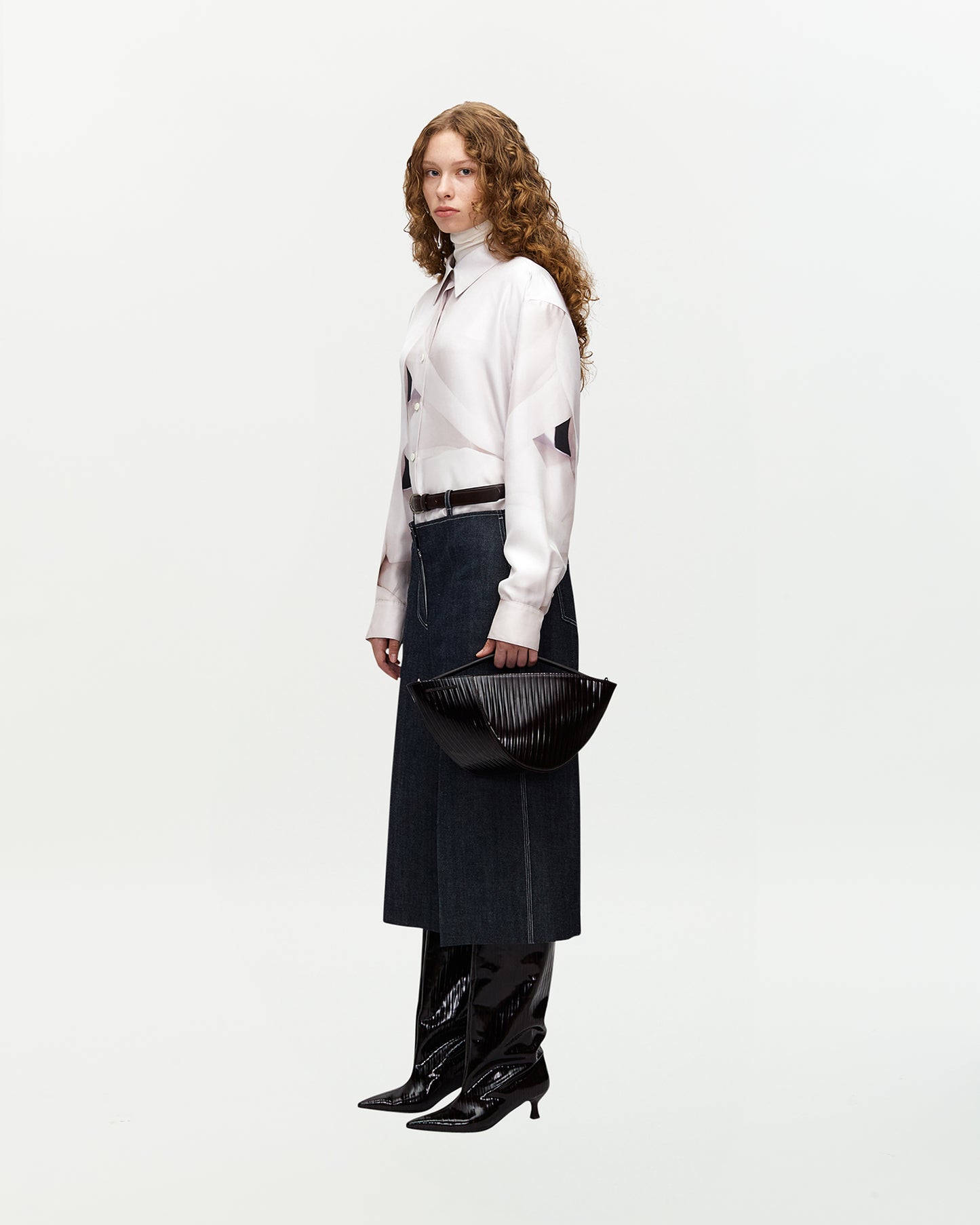 COTTON DENIM BERMUDA TROUSERS