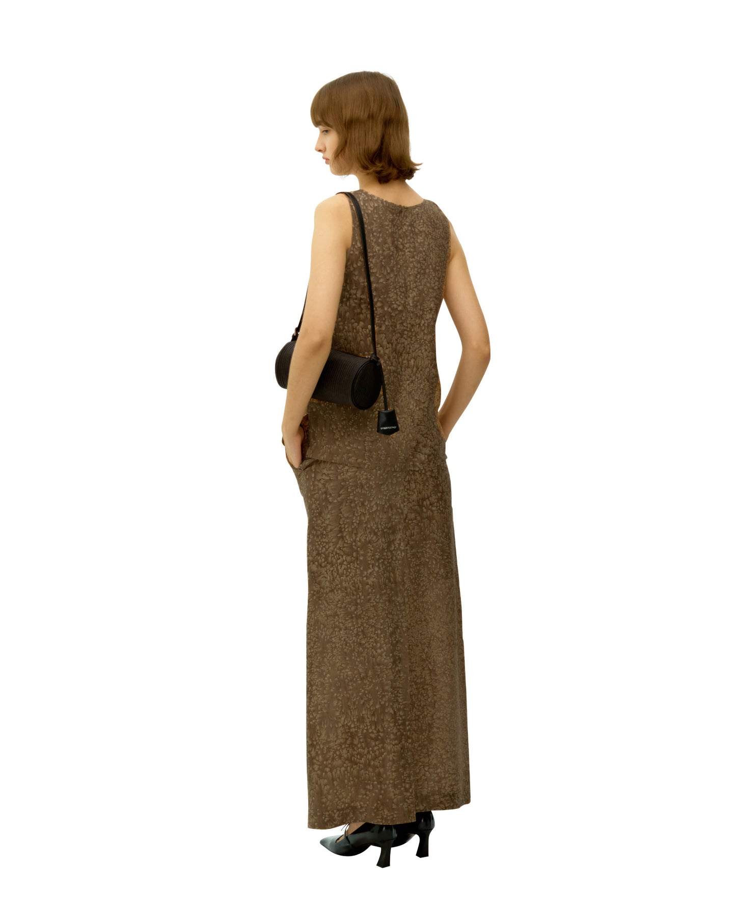 SALT DYED RAYON LONG SKIRT
