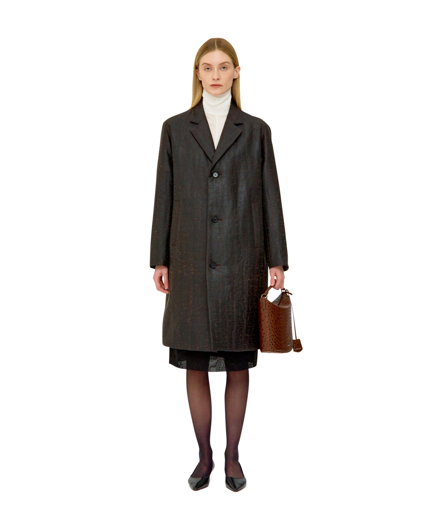 MUD DYED SILK INSULATED COAT