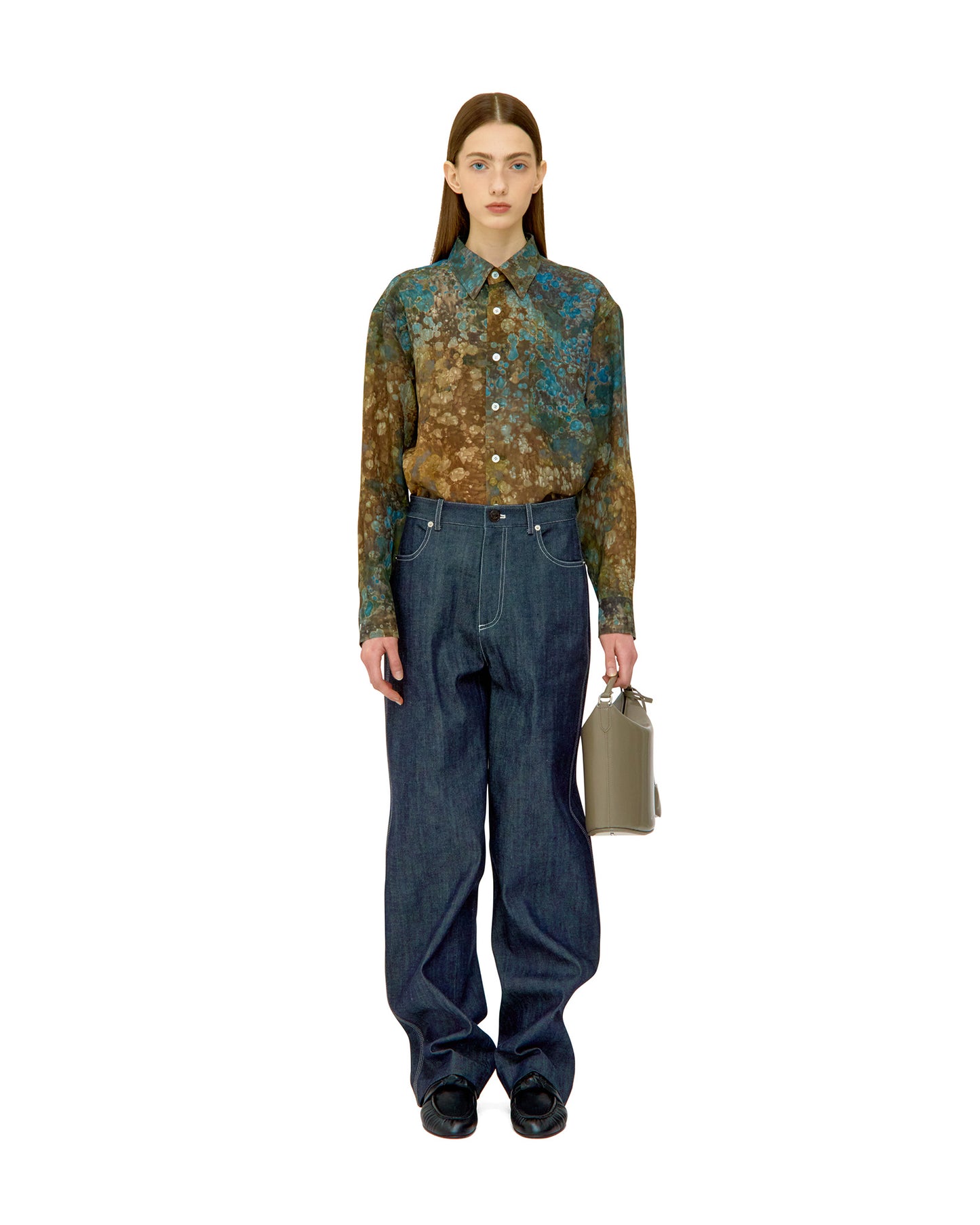COTTON DENIM TROUSERS