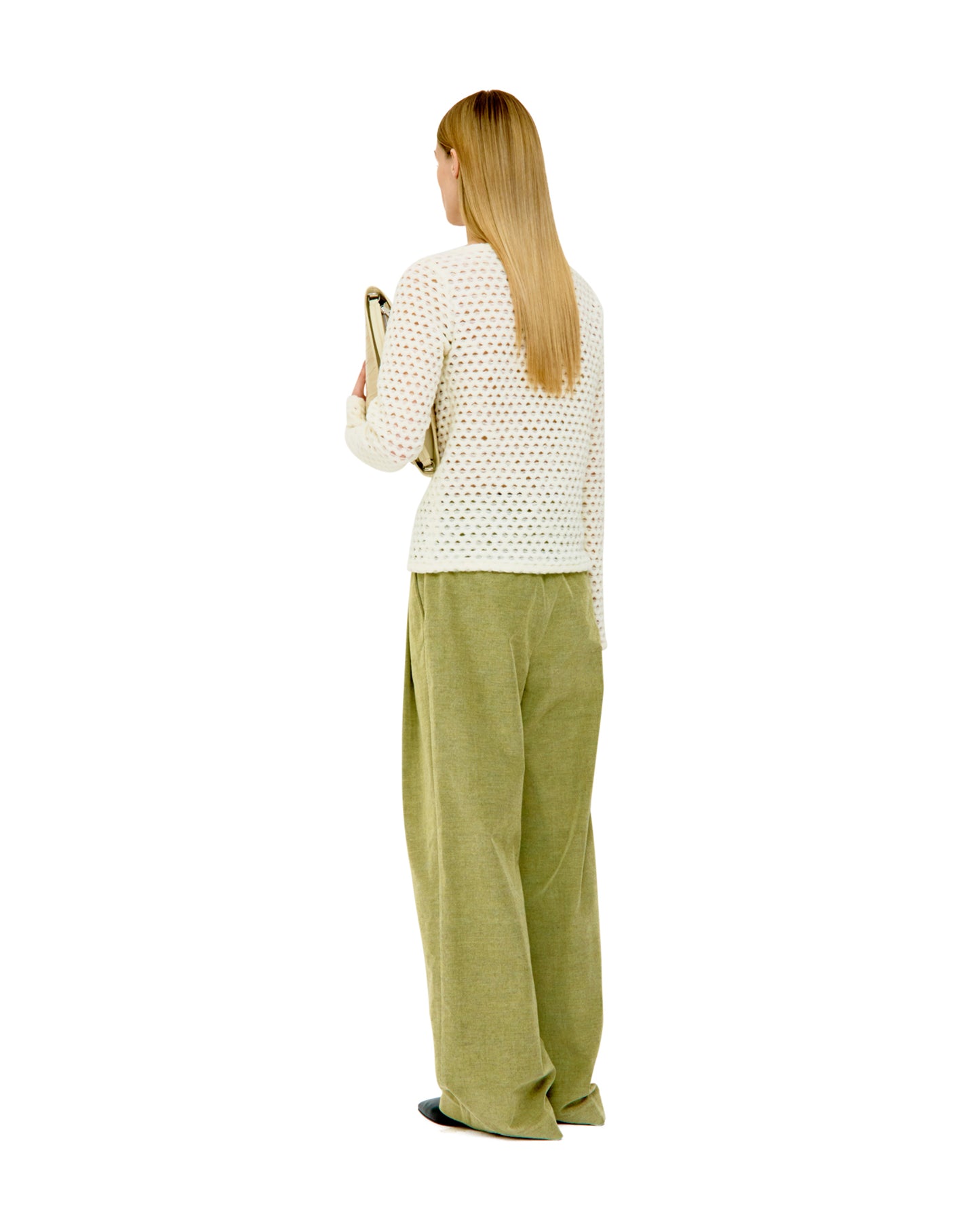 COTTON CORDUROY WIDE-FIT TWO TUCK TROUSERS