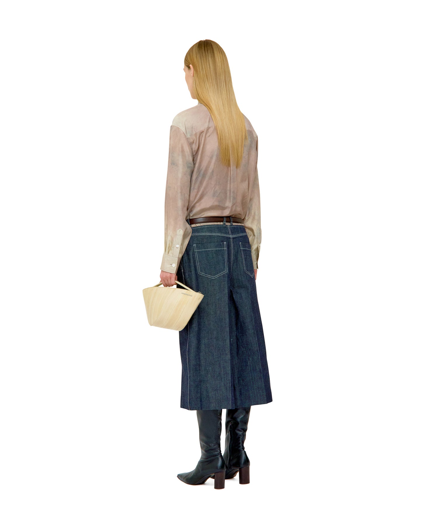 COTTON DENIM BERMUDA TROUSERS