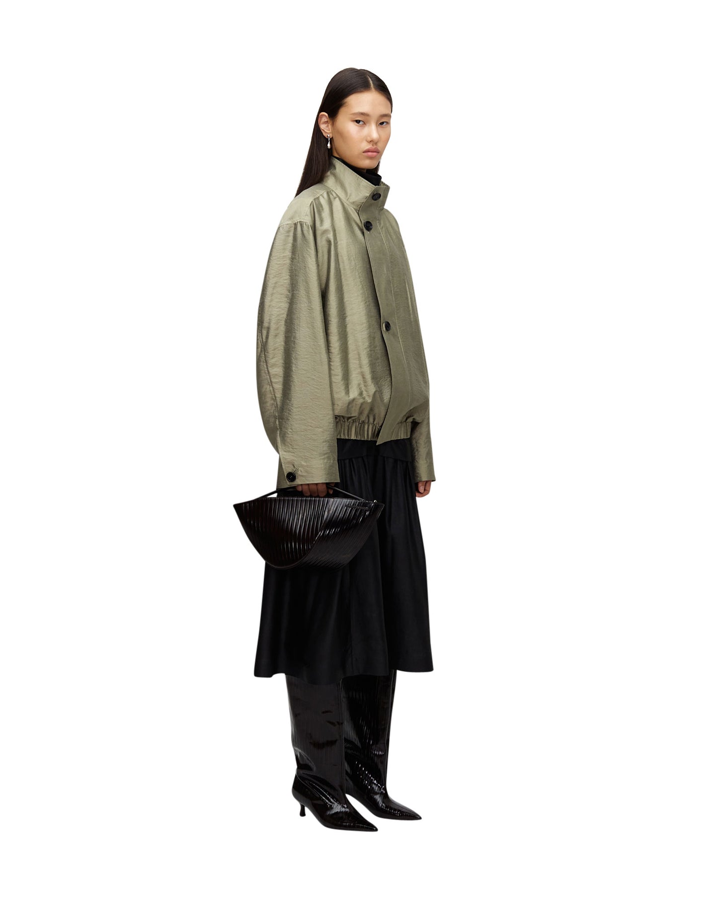SILK BLEND BOMBER JACKET