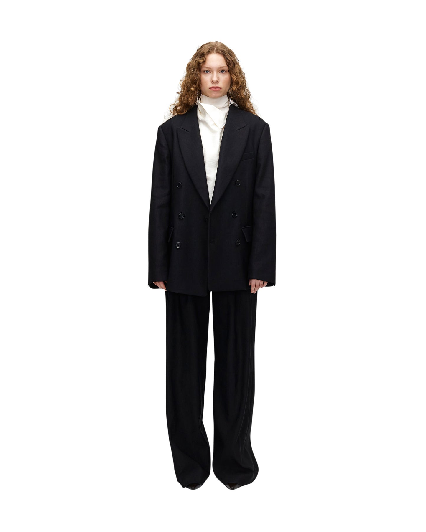 LINEN BLEND DOUBLE JACKET