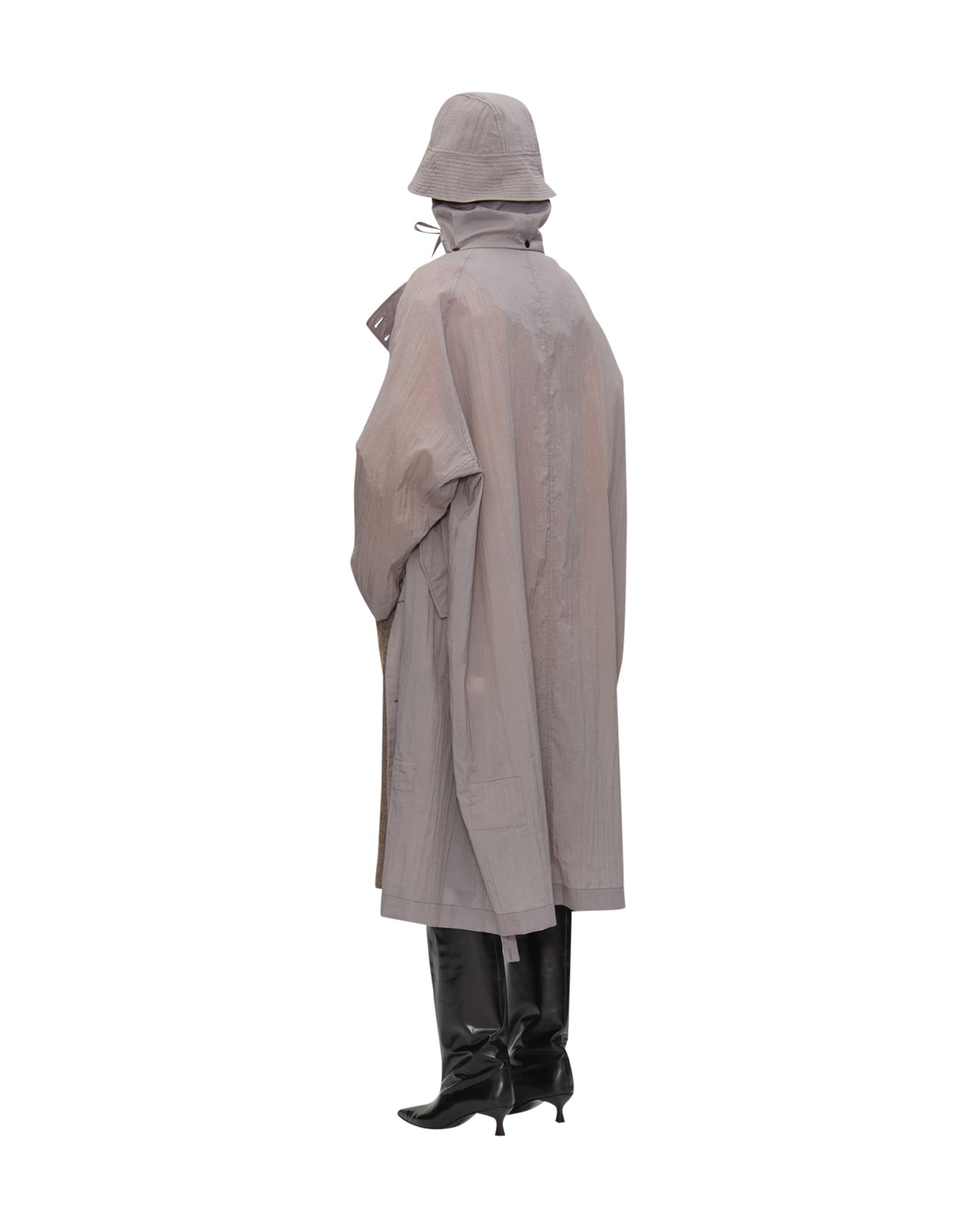 GREY RIPSTOP HOODIE PARKA