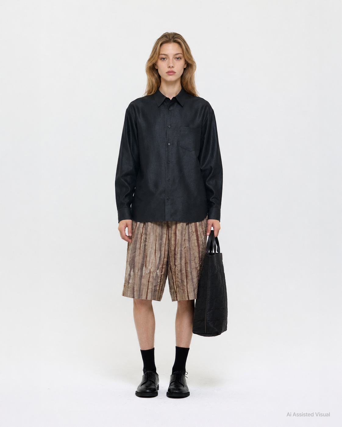 MUD DYED SILK CLASSIC SHIRT