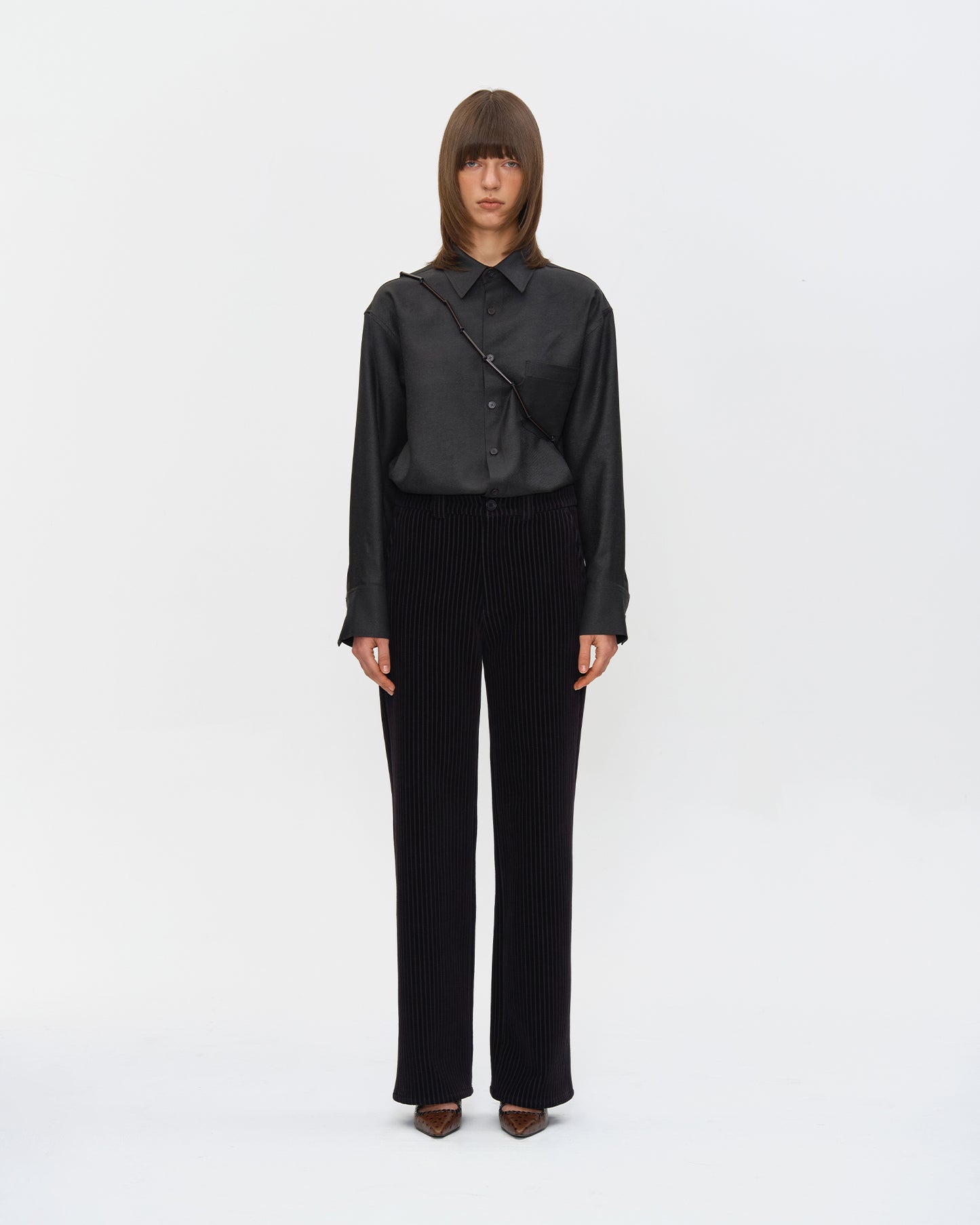 MUD DYED TWILL SILK CLASSIC SHIRT