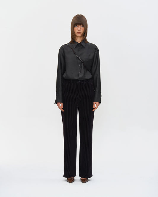 MUD DYED TWILL SILK CLASSIC SHIRT