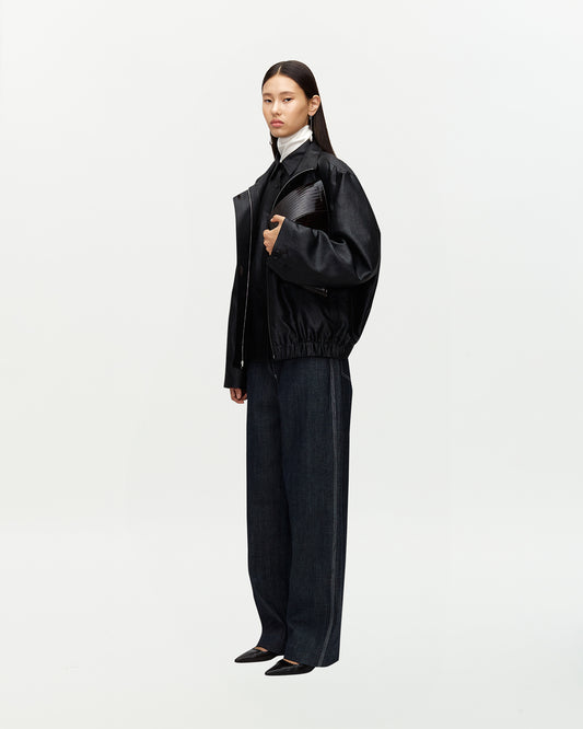 COTTON DENIM TROUSERS