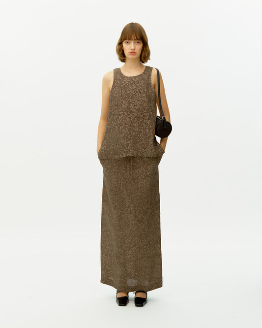 SALT DYED RAYON SLEEVELESS TOP