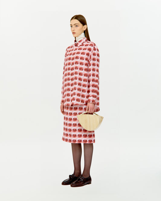 PRINTED SILK SKIRT