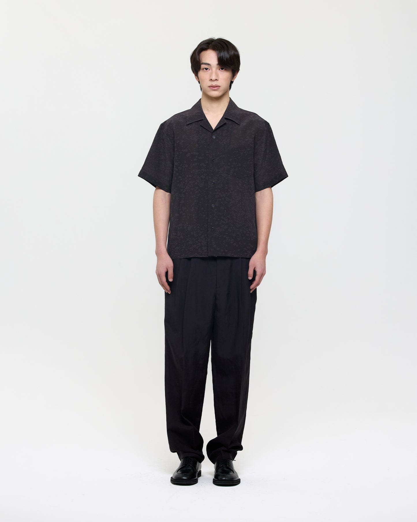 SALT DYED SILK SHORT SLEEVE  SHIRT (UNISEX)