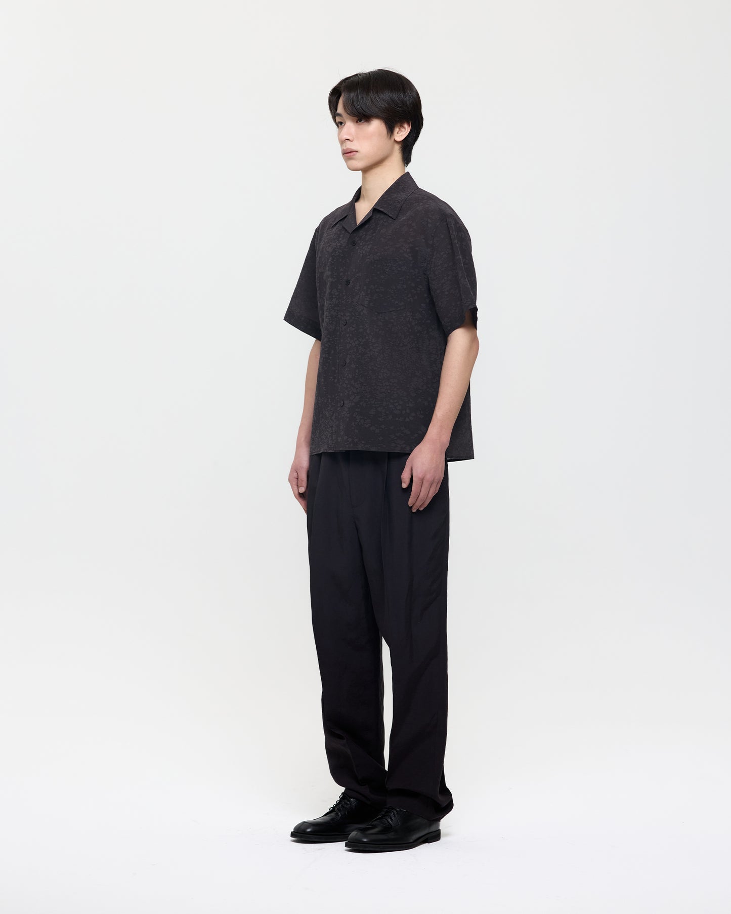 SALT DYED SILK SHORT SLEEVE  SHIRT (UNISEX)