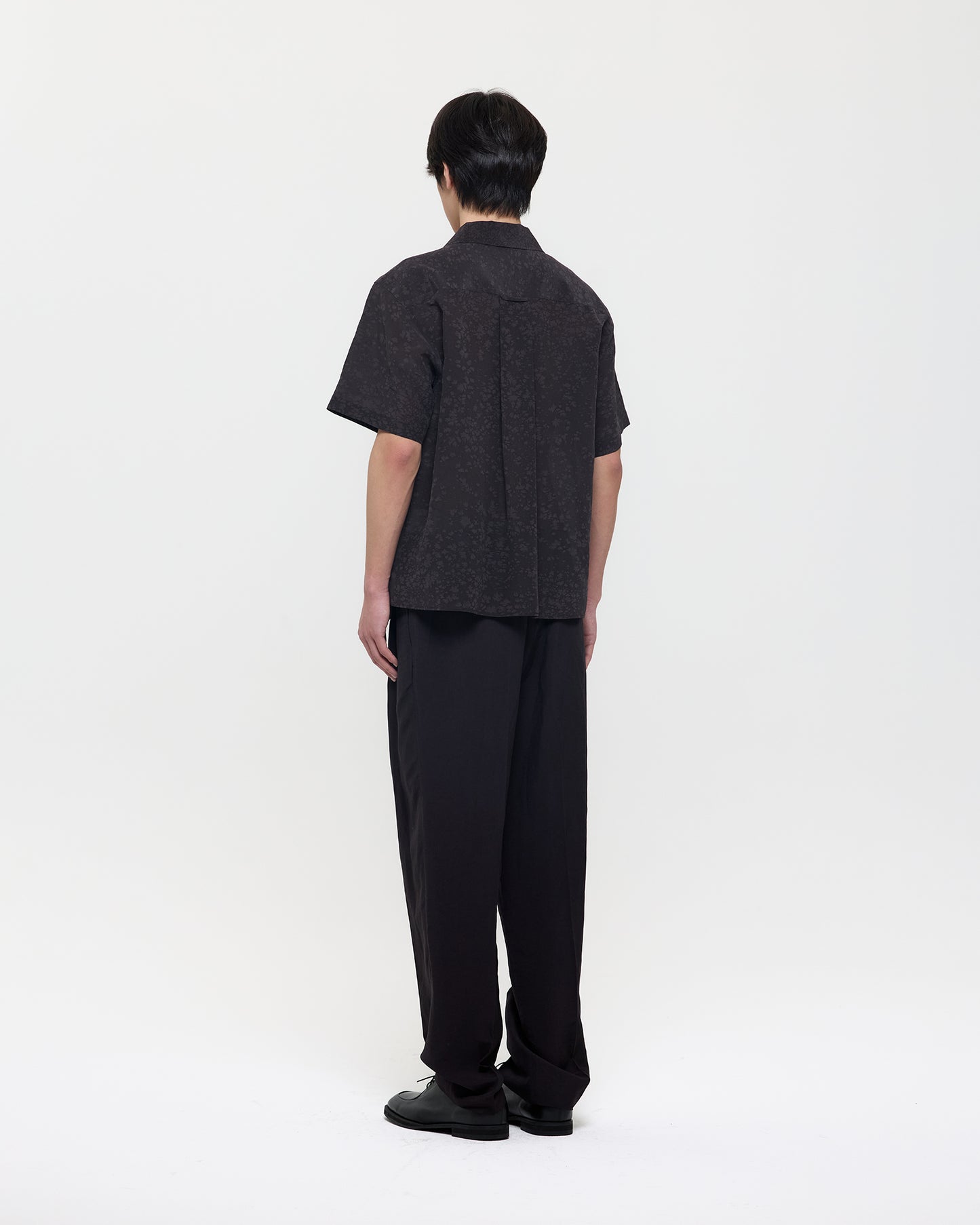 SALT DYED SILK SHORT SLEEVE  SHIRT (UNISEX)