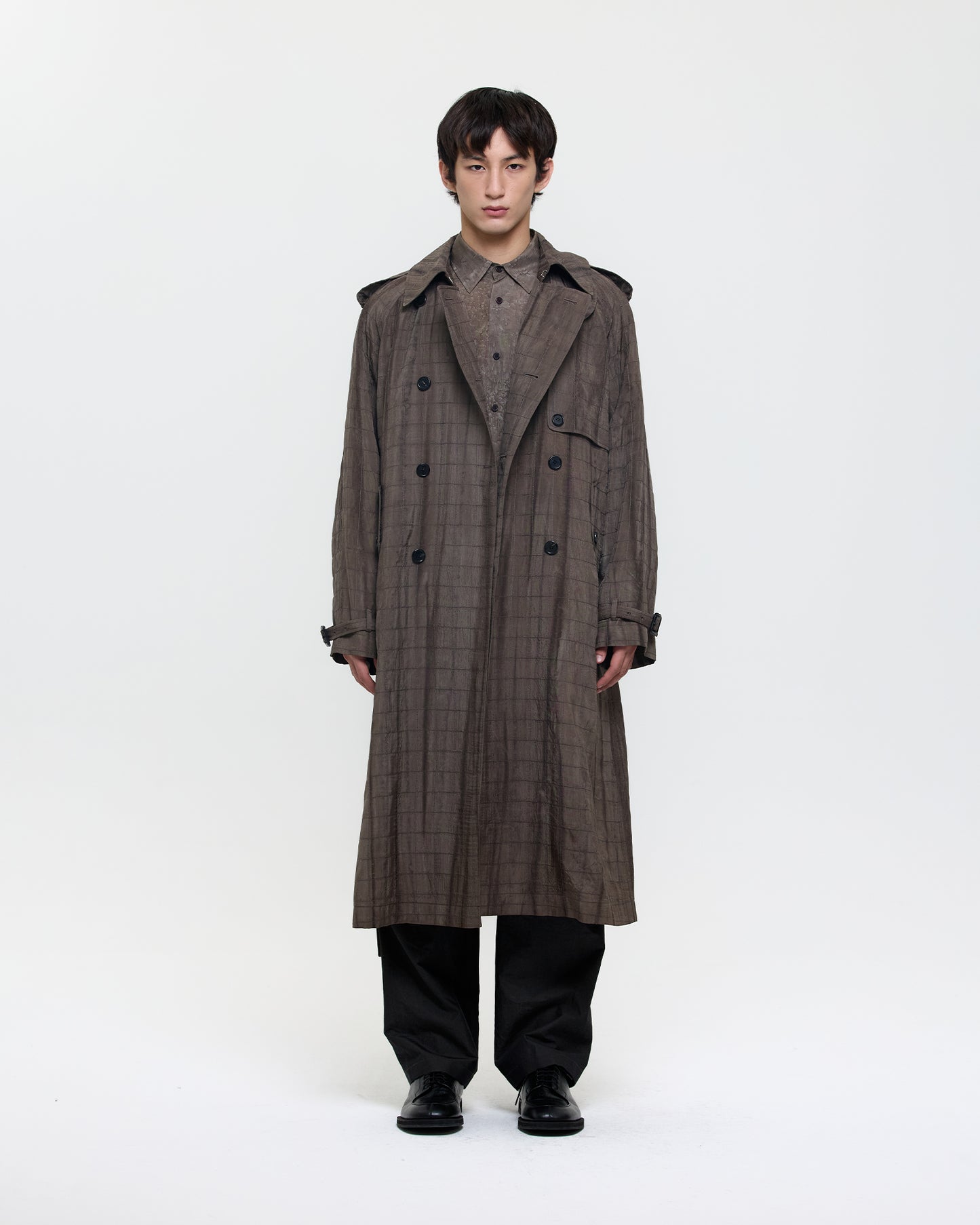 NATURAL DYED NUBI RAYON TRENCH COAT (UNISEX)