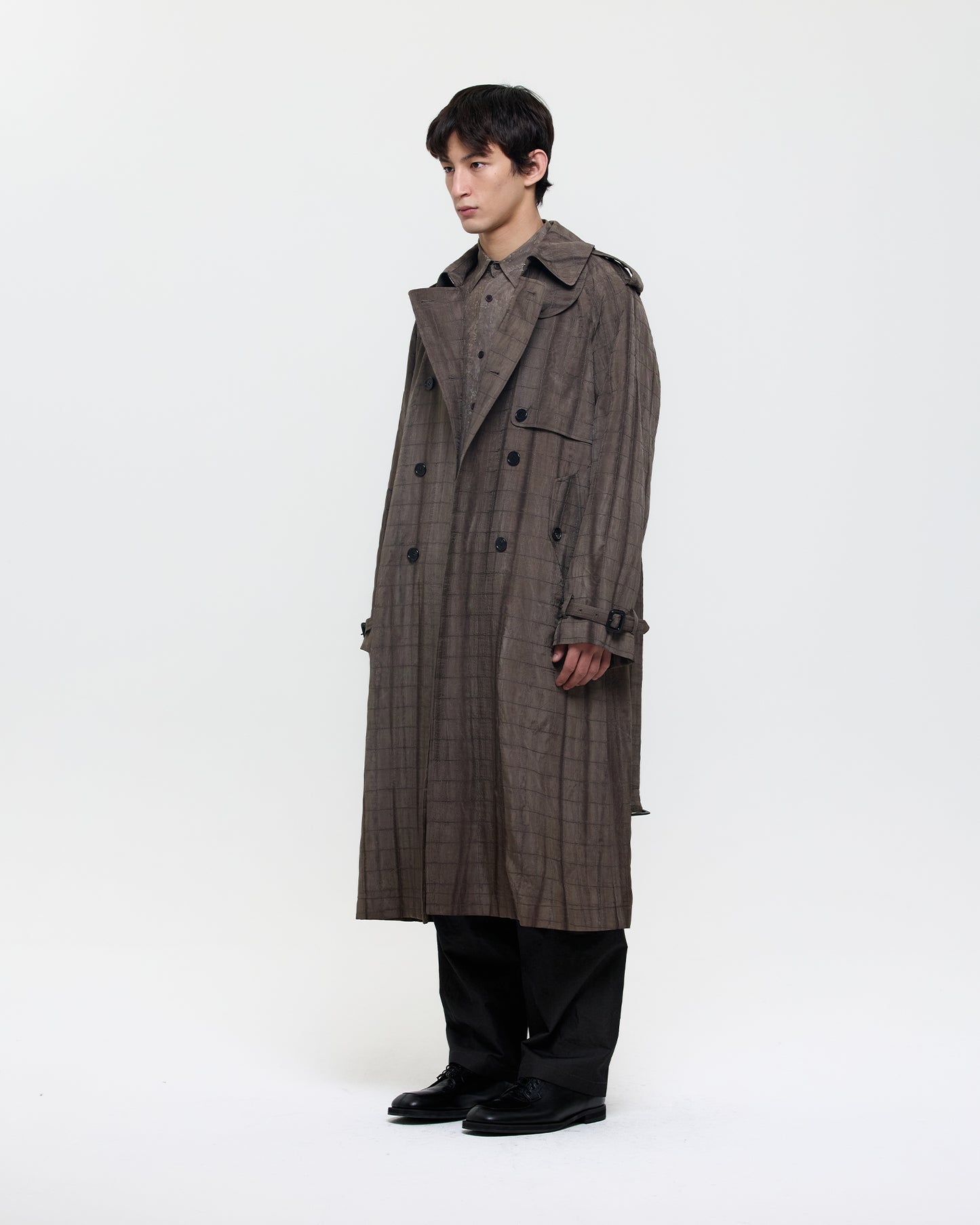 NATURAL DYED NUBI RAYON TRENCH COAT (UNISEX)