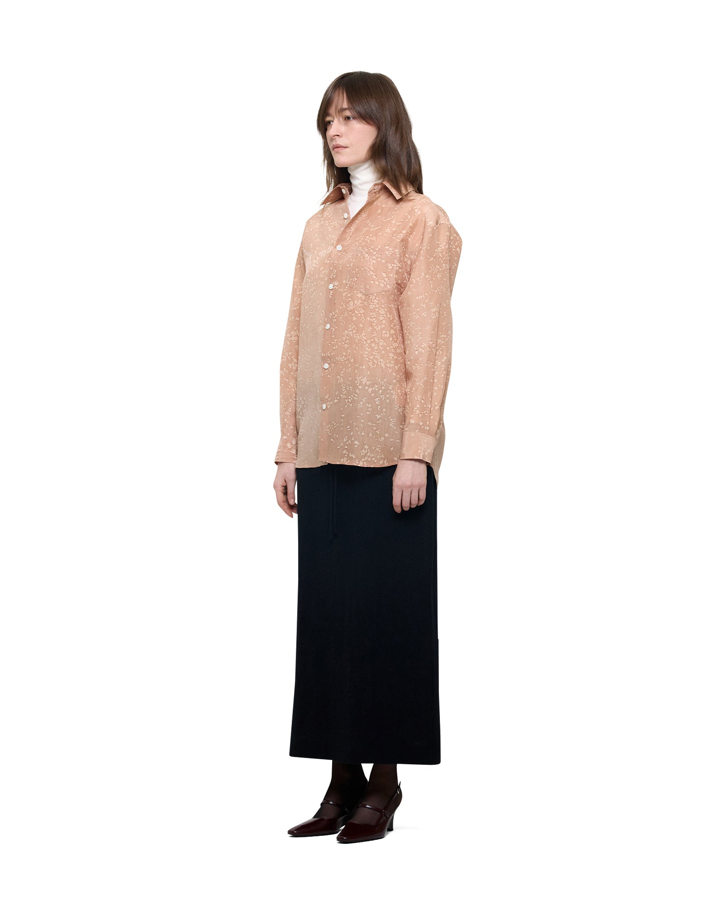 WOOL GAUZE LONG SKIRT