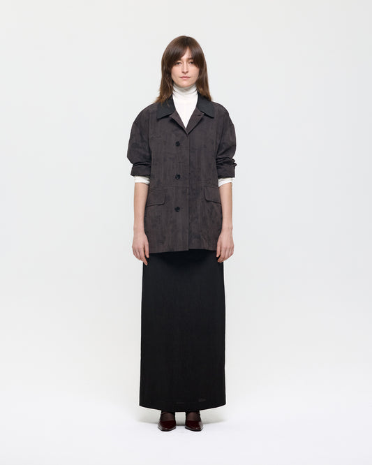 NATURAL DYED COTTON SILK PALE FIELD JACKET