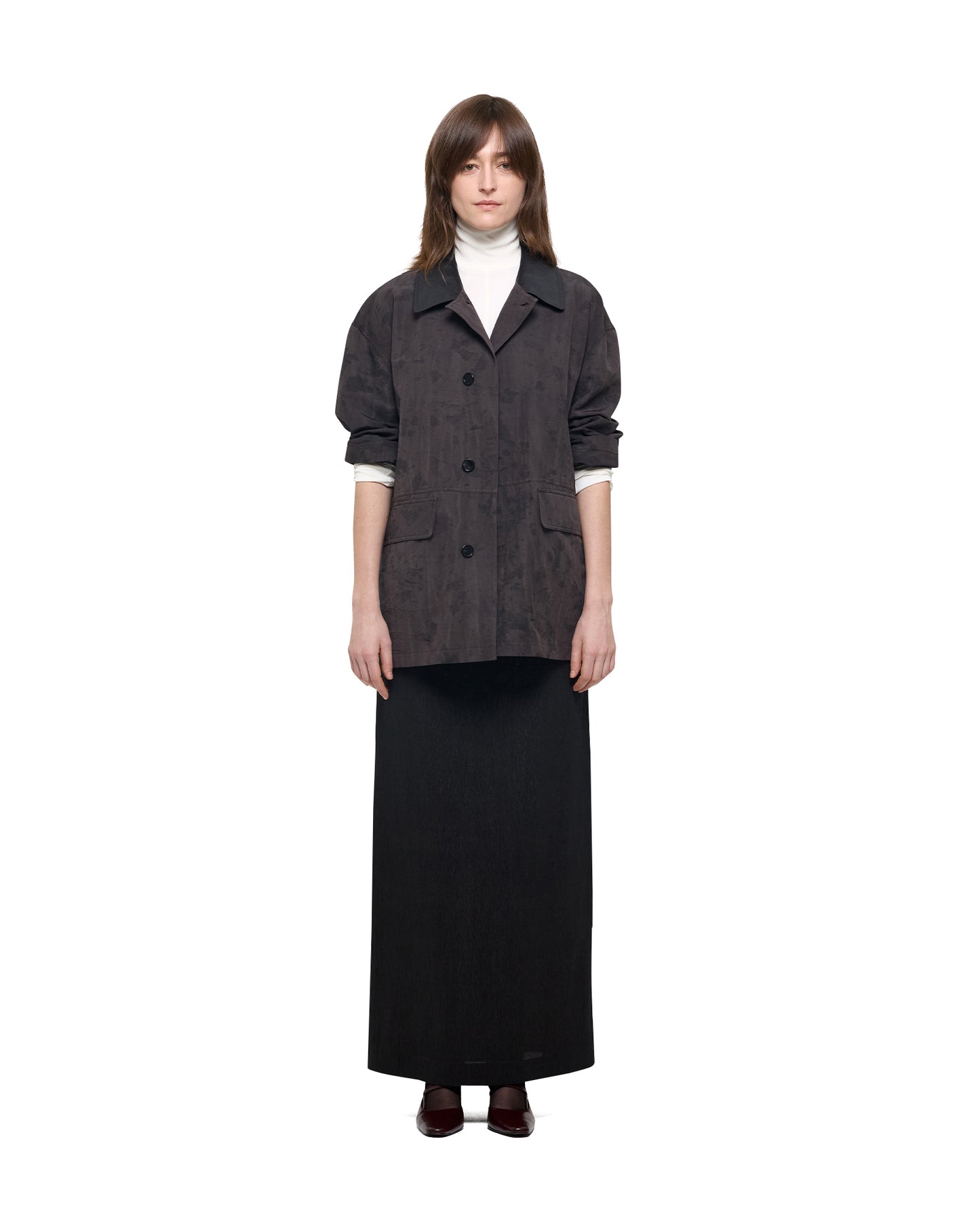 NATURAL DYED COTTON SILK PALE FIELD JACKET