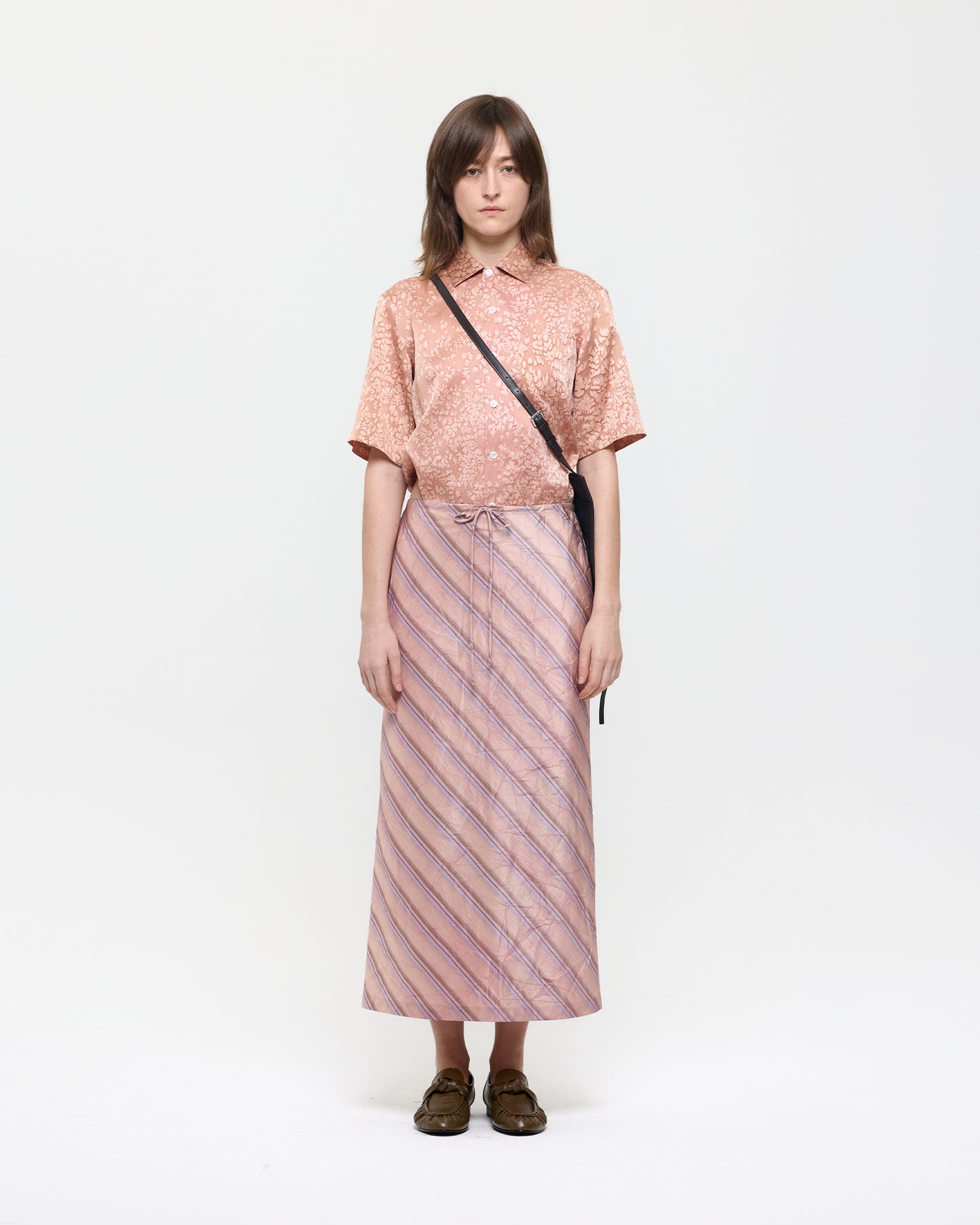 SALT DYED SILK SHORT SLEEVE SHIRT