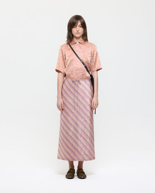 SALT DYED SILK SHORT SLEEVE SHIRT
