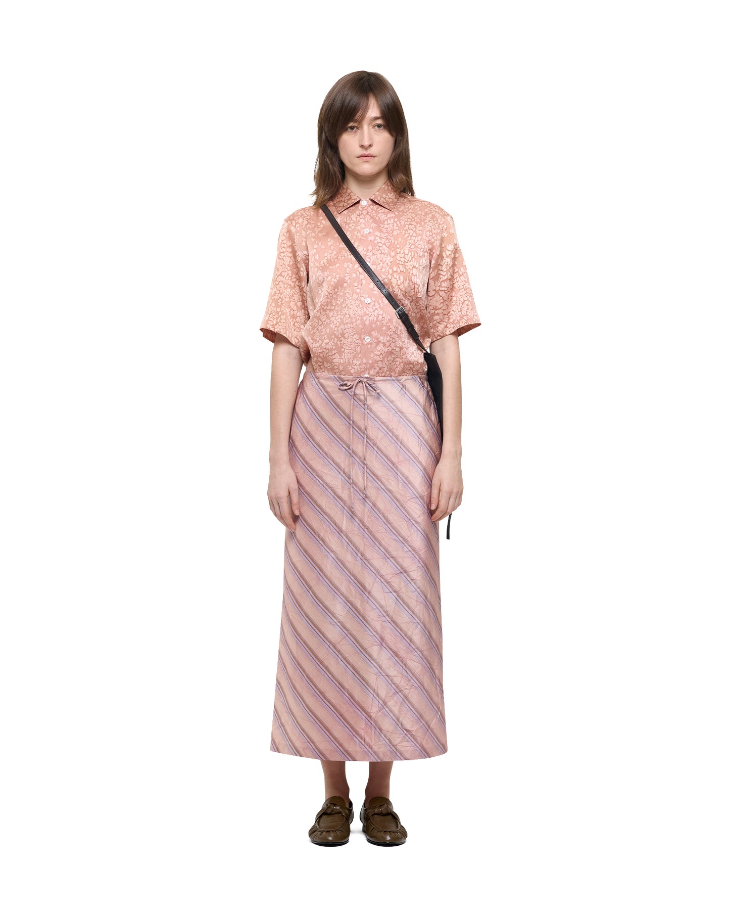 SALT DYED SILK SHORT SLEEVE SHIRT