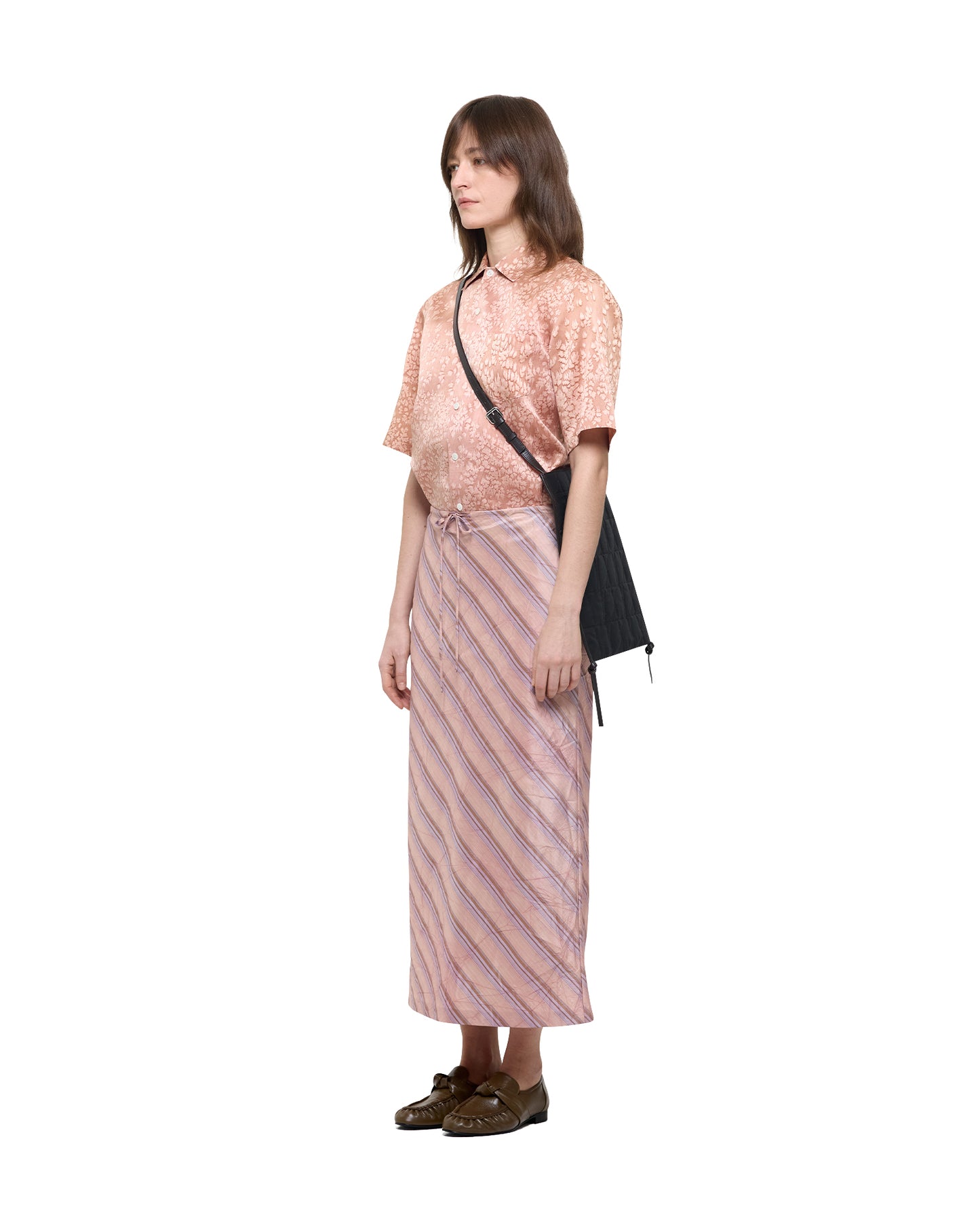 SALT DYED SILK SHORT SLEEVE SHIRT