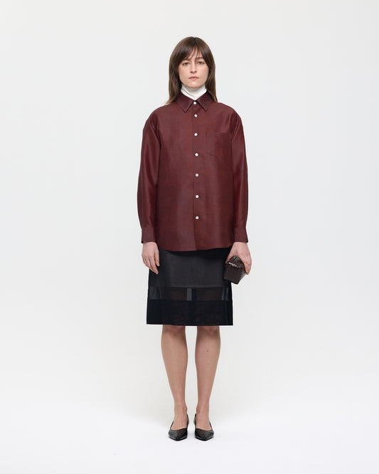 NATURAL DYED SILK CLASSIC SHIRT