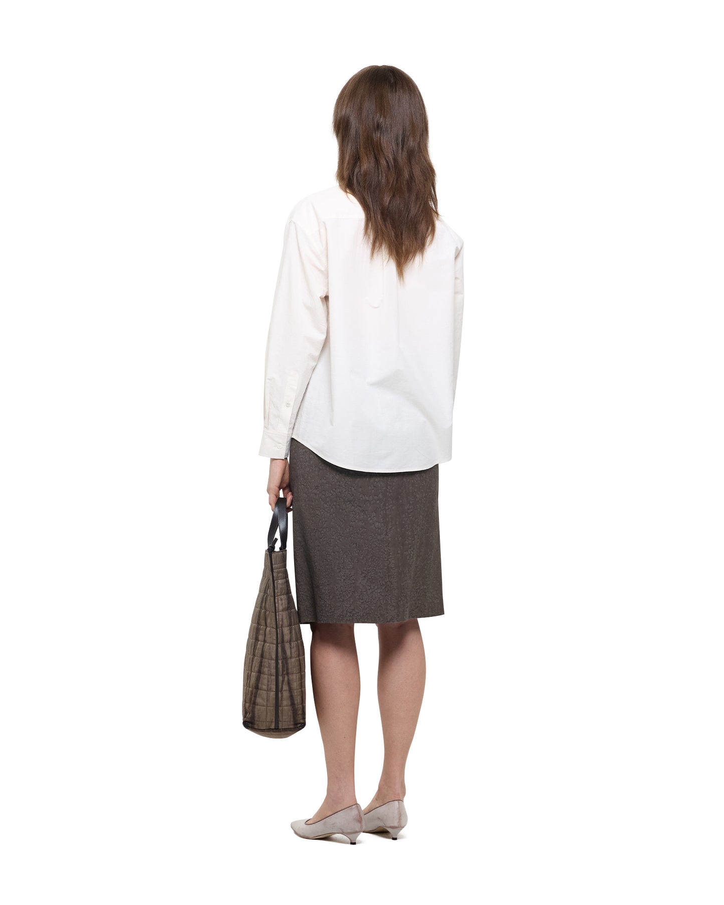 COTTON SILK PIN TUCK SHIRT
