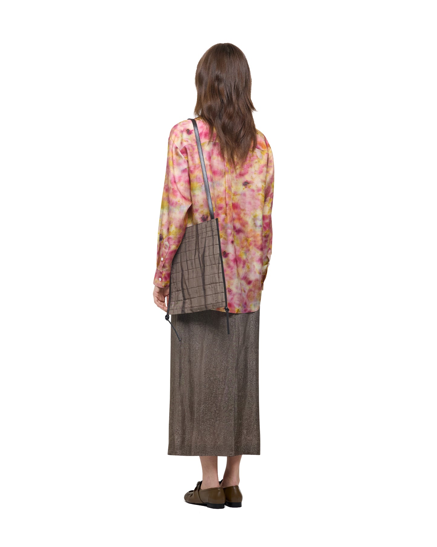 BOTANICAL PRINT WOOL SILK SHIRT