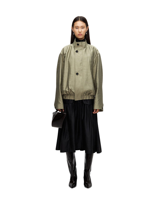 SILK BLEND BOMBER JACKET