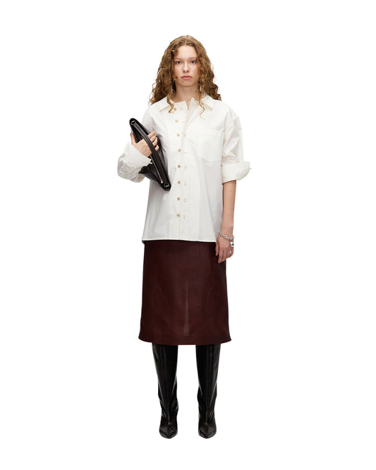 OFF-WHITE ORGANIC COTTON DOUBLE BUTTON SHIRT