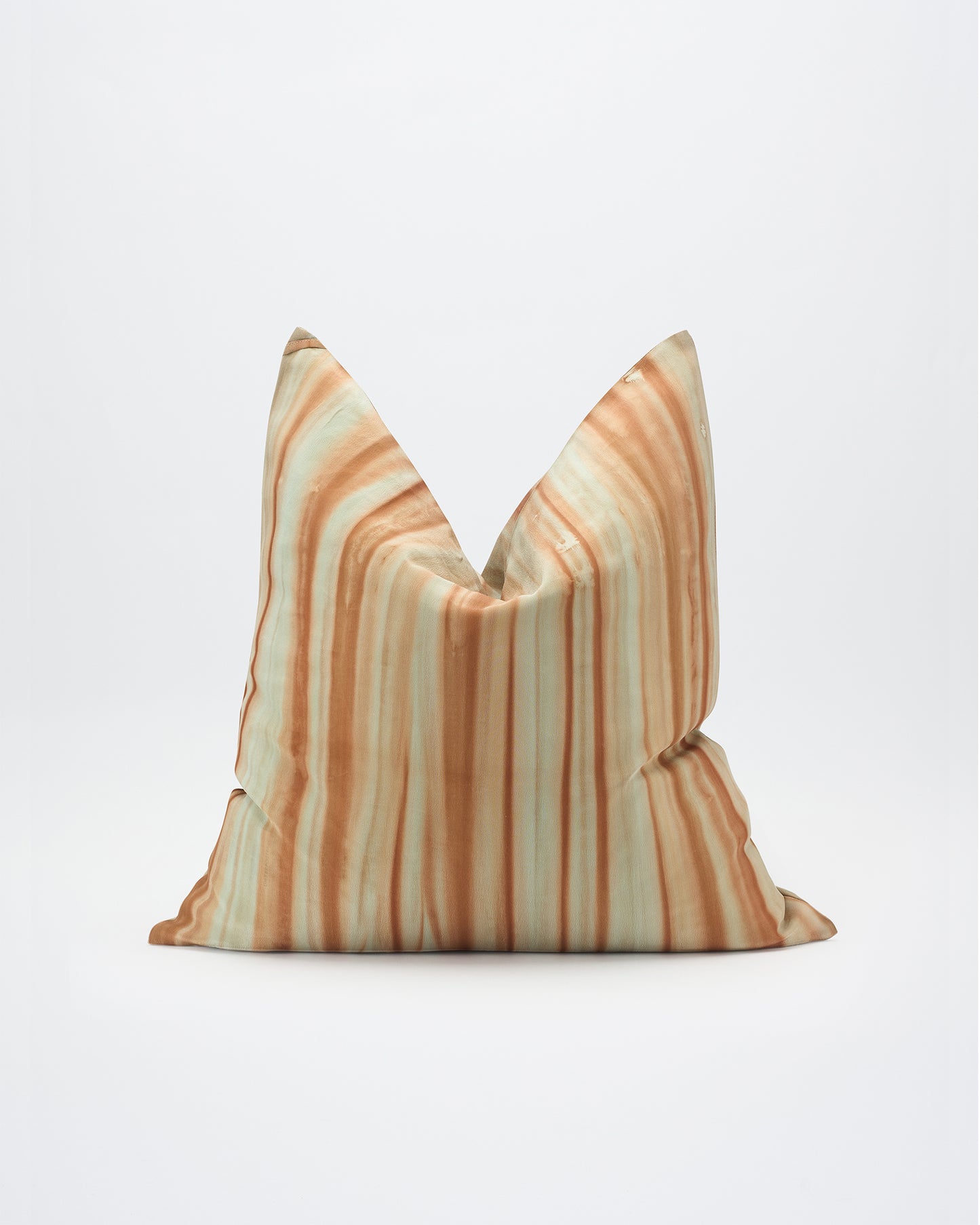 NATURAL DYED STRIPED SILK CUSHION