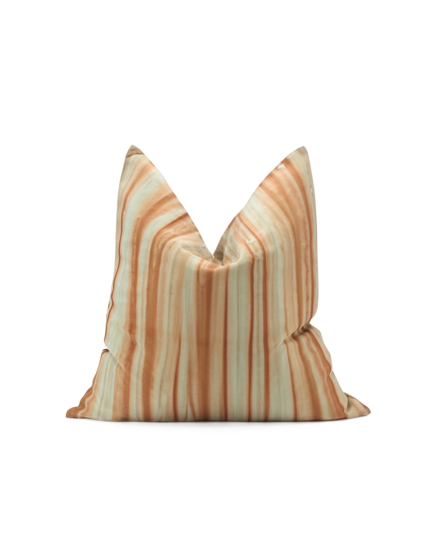 NATURAL DYED STRIPED SILK CUSHION