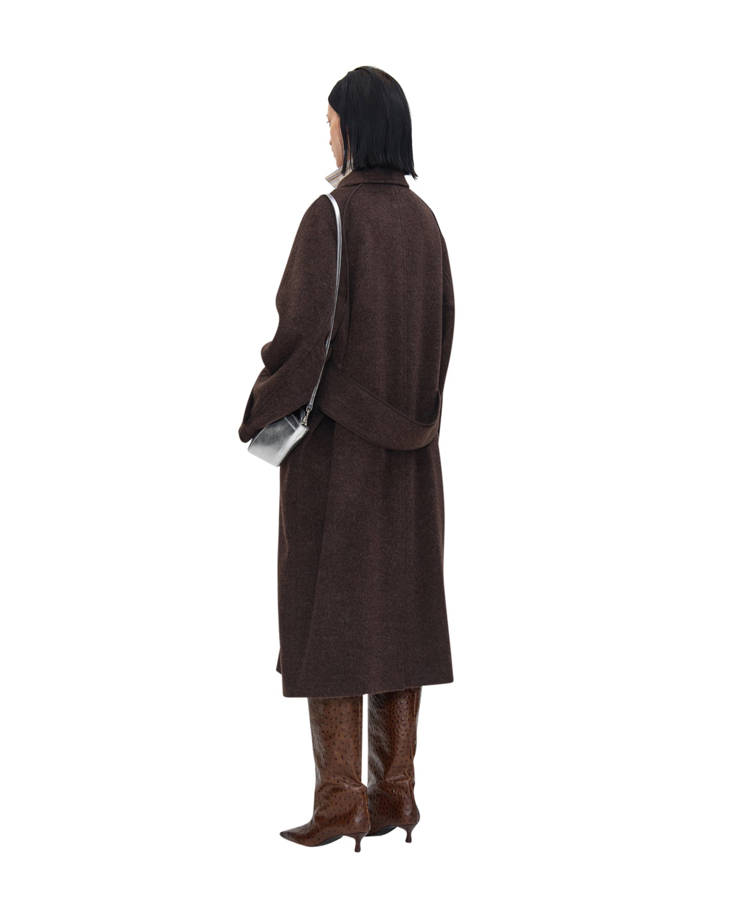 WOOL RAGLAN LONG COAT