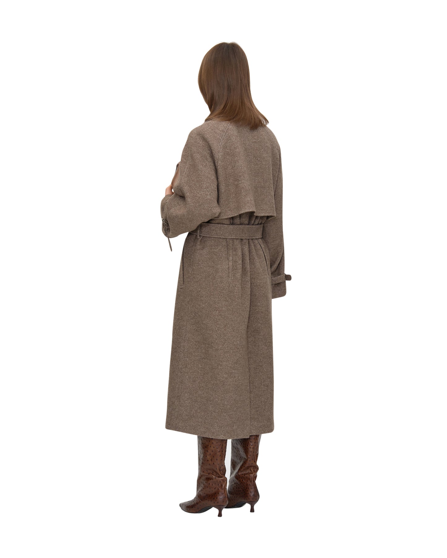 WOOL FELTED TRENCH COAT