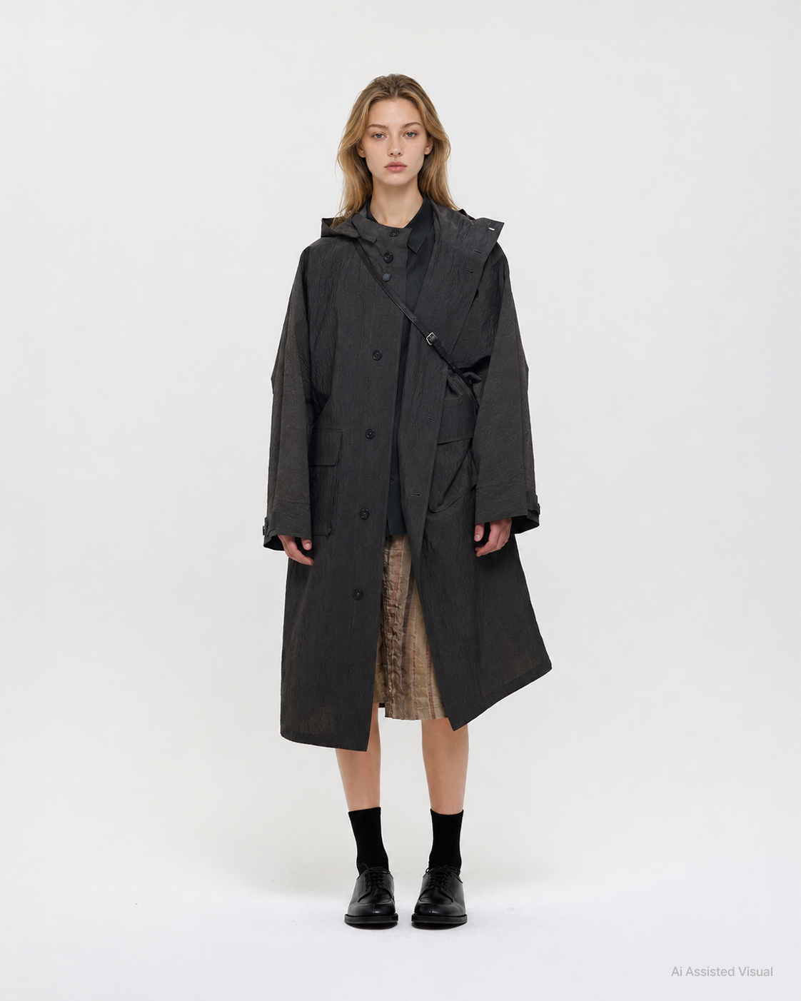 SALT DYED SILK NYLON FIELD COAT