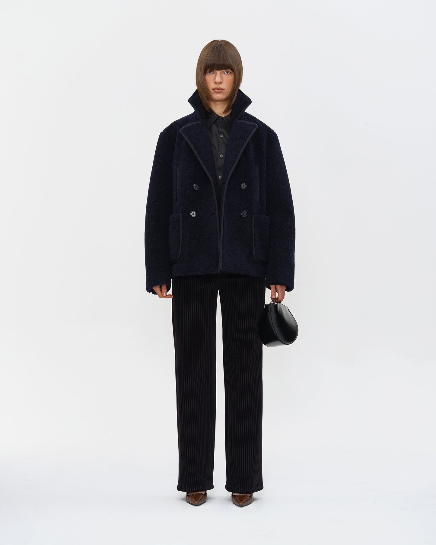 WOOL FLEECE PEA COAT