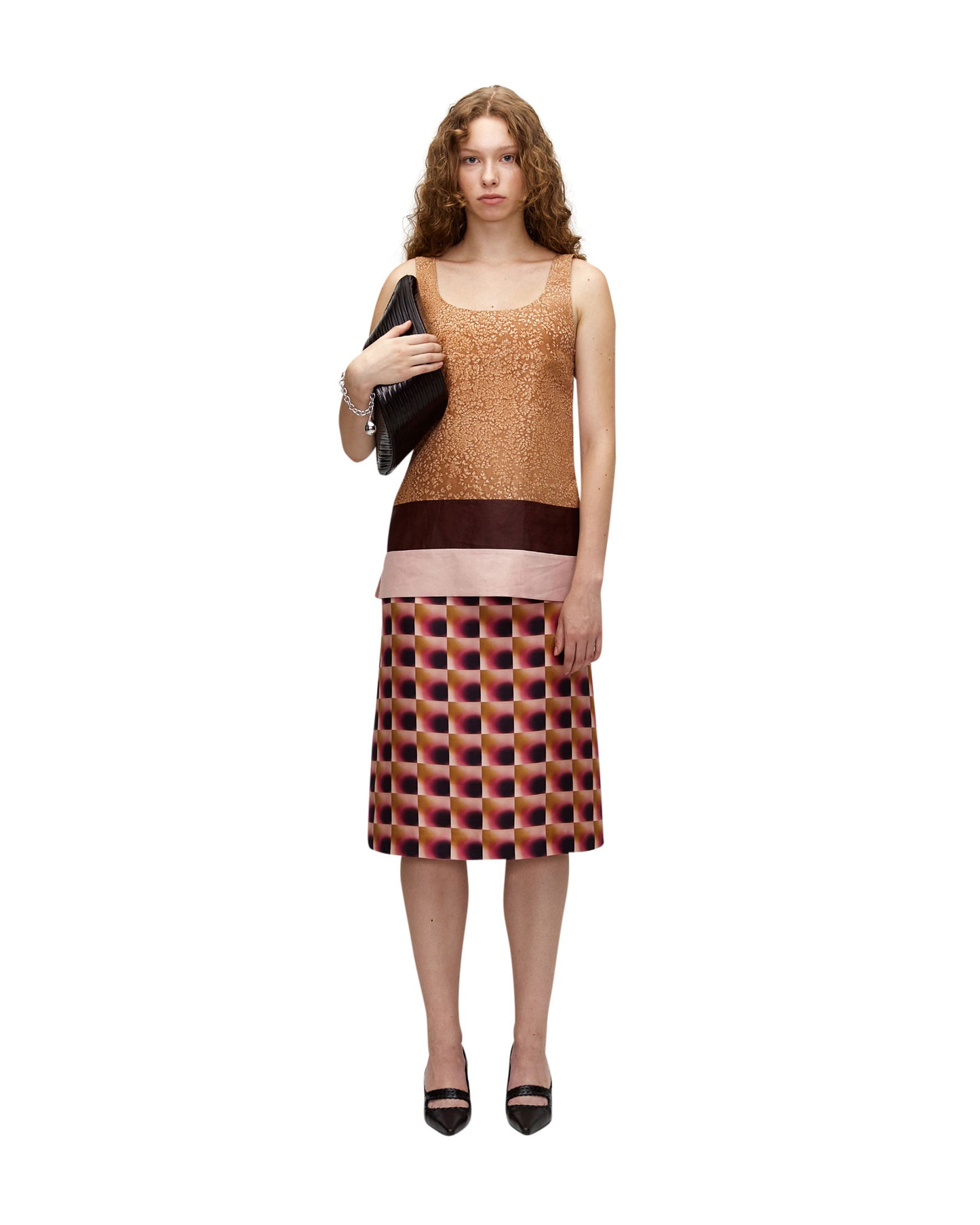 SALT DYED SILK SLEEVELESS TOP